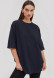 Black color unisex mega oversize T-shirt 